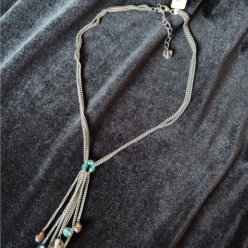 Sabika casual Silver and Blue Necklace
